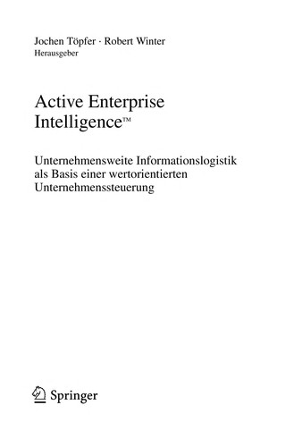 Cover for Active Enterprise Intelligence(TM)