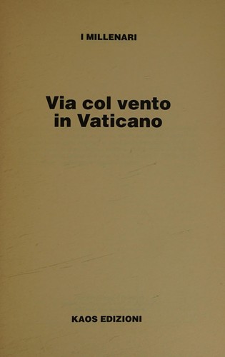 Cover for Via col vento in Vaticano