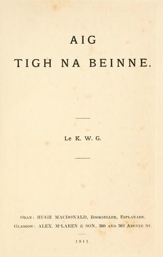 Cover for Aig tigh na beinne