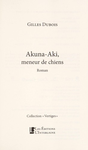 Cover for Akuna-Aki, meneur de chiens