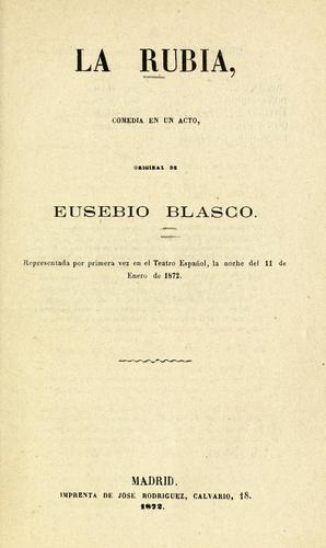 Cover for La rubia