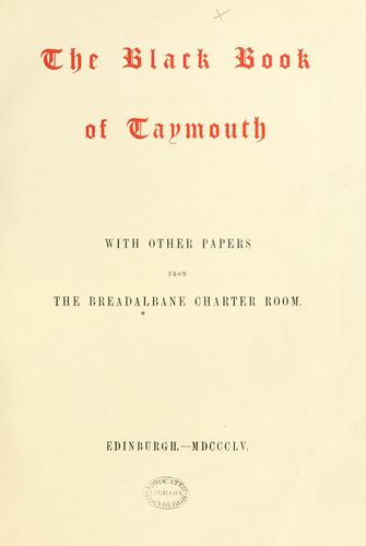 Cover for The black book of Taymouth