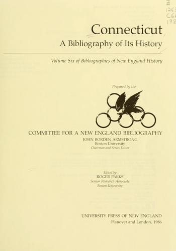 Cover for Connecticut, a bibliography of its history