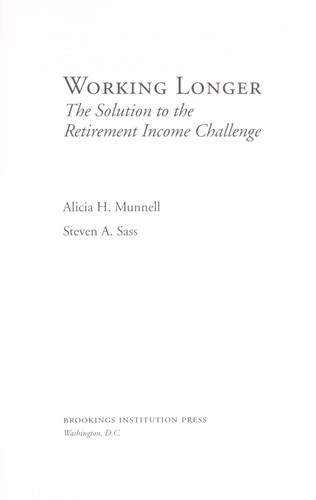 Cover for Working longer