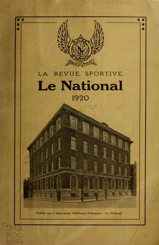 Cover for La revue sportive, le National 1920