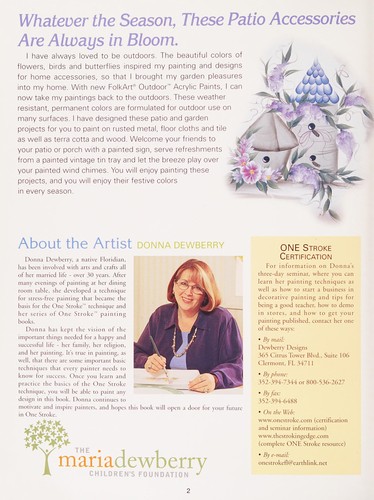 Cover for One Stroke Patio Decorating 13 Patio & Porch Projects (using FolkArt Outdoor Acrylics)