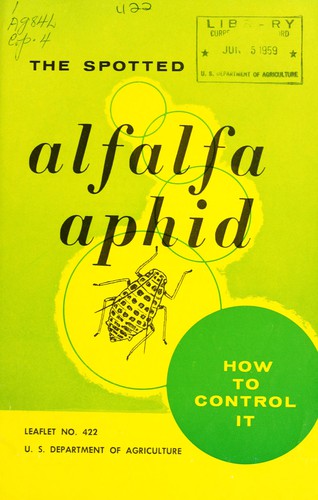 Cover for The spotted alfalfa aphid