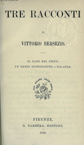 Cover for Tre Racconti