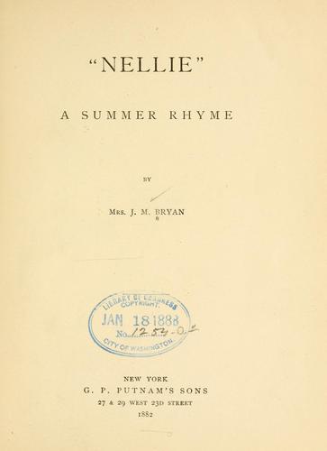 Cover for "Nellie.