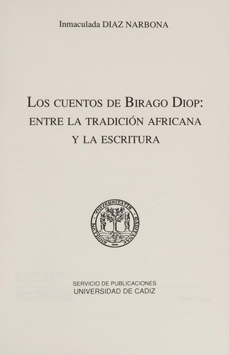 Cover for Los cuentos de Birago Diop