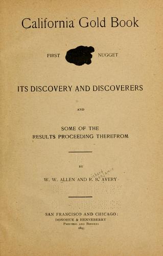 Cover for California gold book