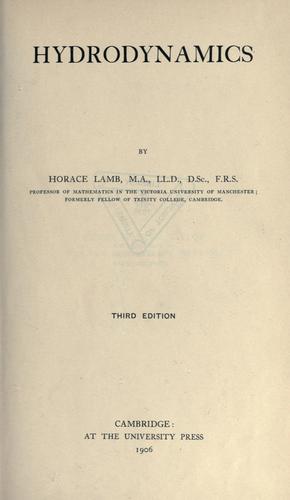 Cover for Hydrodynamics