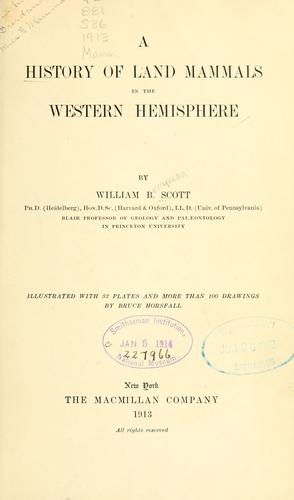 Cover for A history of land mammals in the western hemisphere