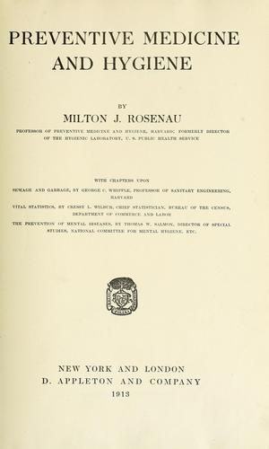 Cover for Preventive medicine and hygiene