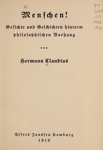 Cover for Menschen!