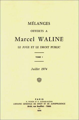 Cover for Mélanges offerts à Marcel Waline