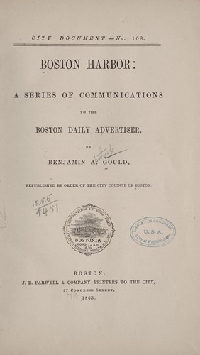 Cover for Boston harbour