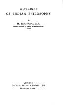 Cover for Outlines of Indian philosophy