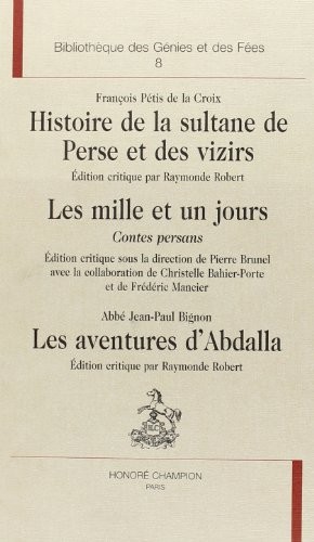 Cover for Histoire de la sultane de Perse et des vizirs