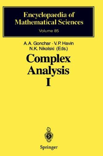 Cover for Complex Analysis I
