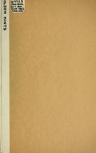 Cover for Golden hints