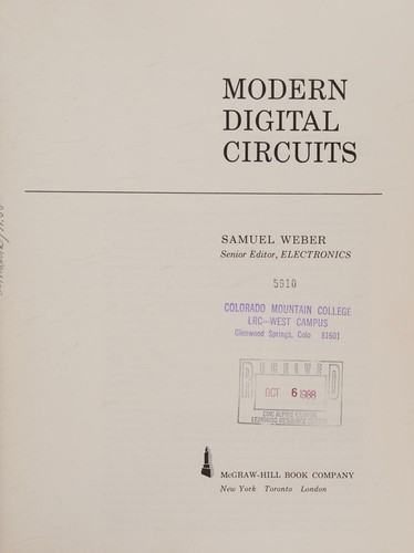 Cover for Modern digital circuits.