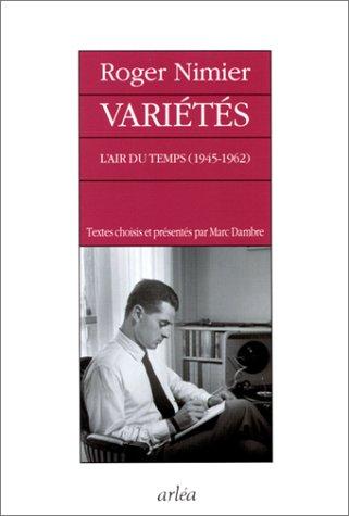 Cover for Variétés