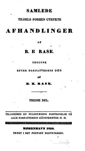 Cover for Samlede tildels forhen utrykte afhandlinger