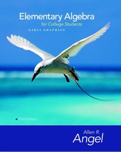Cover for Elementary Algebra Early Graphing for College Students
