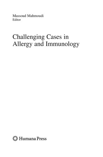 Cover for Challenging Cases in Allergy and Immunology