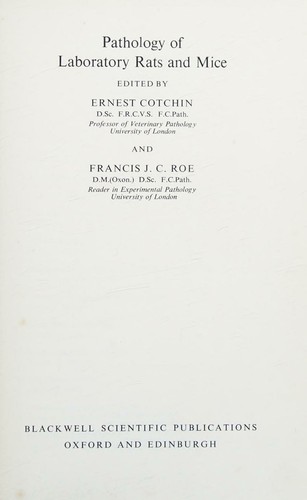 Cover for Pathology of laboratory rats and mice