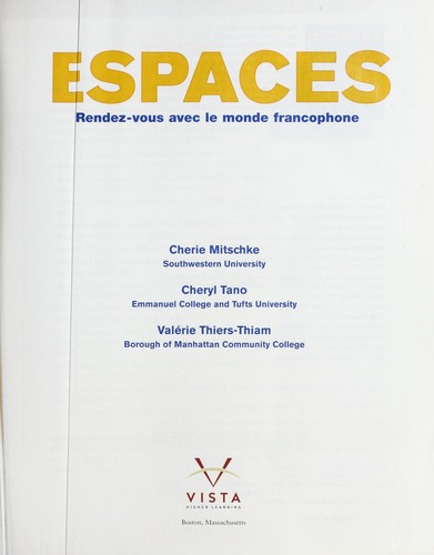 Cover for Espaces