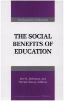 Cover for The social benefits of education