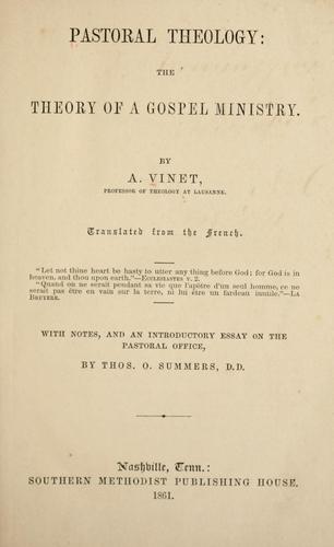 Cover for Pastoral theology