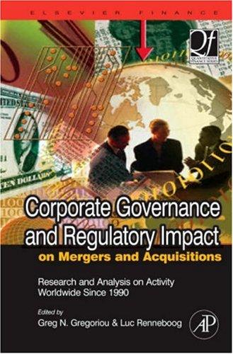 Cover for Corporate Governance and Regulatory Impact on Mergers and Acquisitions