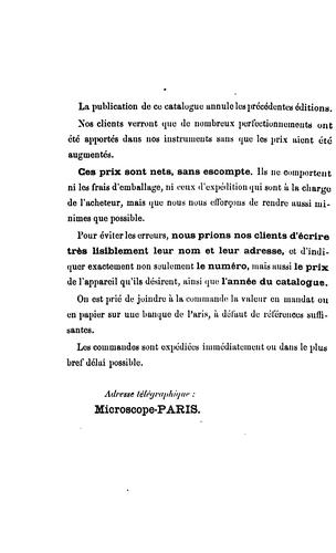 Cover for 1898: Instruments de micrographie construits