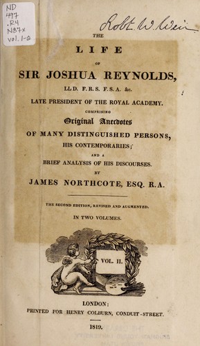 Cover for The life of Sir Joshua Reynolds, late president of the Royal Academy