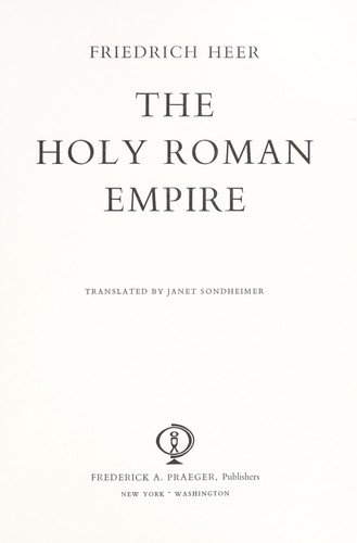 Cover for The Holy Roman Empire.