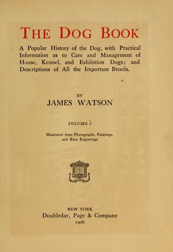 Cover for The dog book.