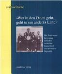 Cover for Wer in den Osten geht, geht in ein anderes Land