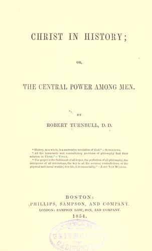 Cover for Christ in history
