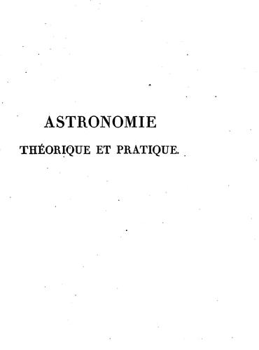 Cover for Astronomie théorique et pratique