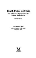 Cover for Health policy in Britain