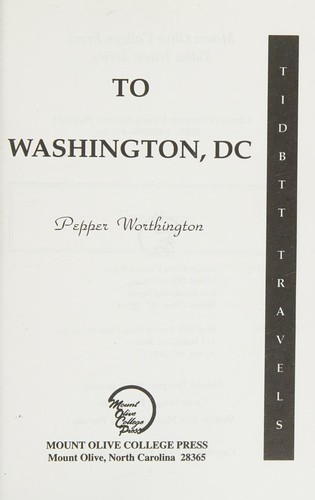 Cover for To Washington, DC