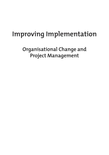 Cover for Improving implementation