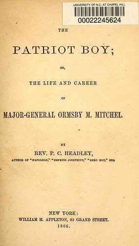 Cover for The patriot boy