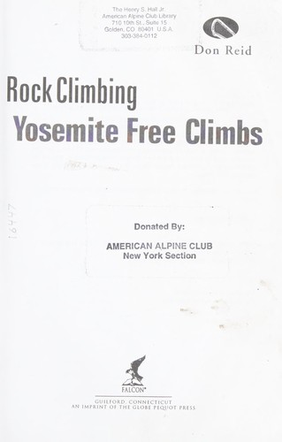 Cover for Rock climbing Yosemite free climbs