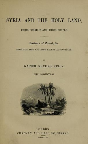 Cover for Syria and the Holy Land