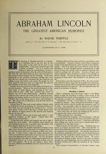 Cover for Abraham Lincoln, the greatest American humorist