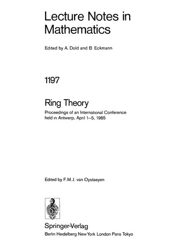 Cover for Ring theory